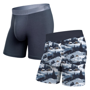 BN3TH Men's Classic Essentials Boxer Brief 2-Pack  NavyWinter Town
