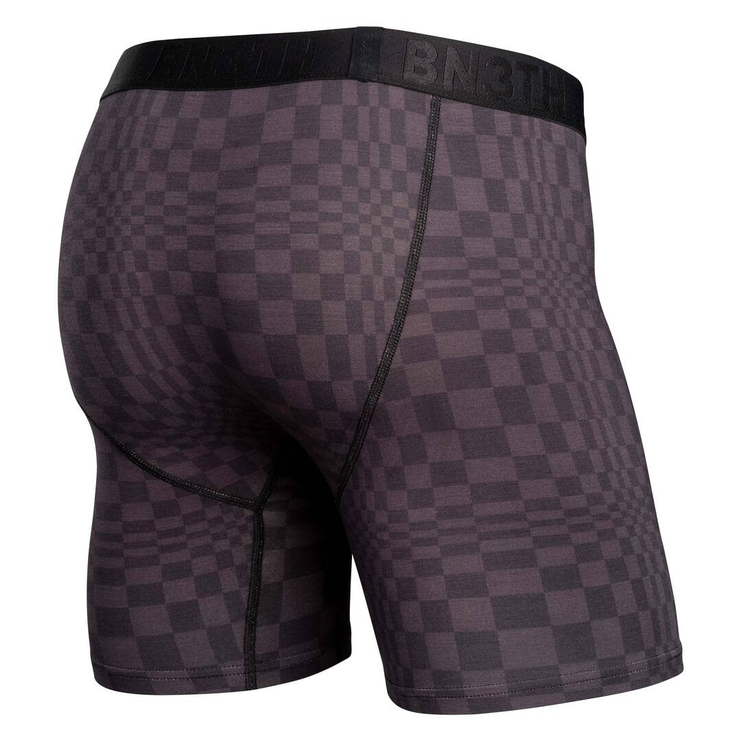 BN3TH Men's Classic Icon Boxer Brief Liquid Checker Black
