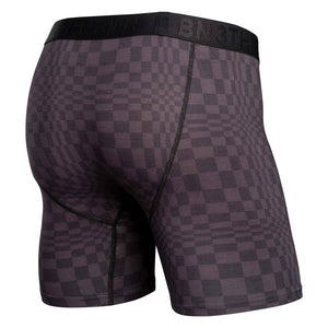 BN3TH Men's Classic Icon Boxer Brief Liquid Checker Black