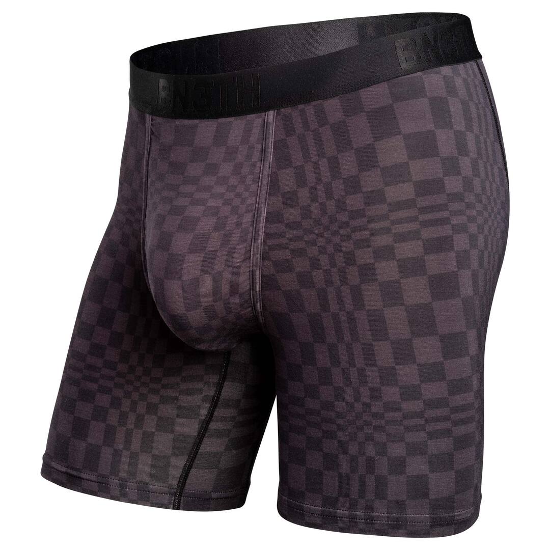 BN3TH Men's Classic Icon Boxer Brief Liquid Checker Black