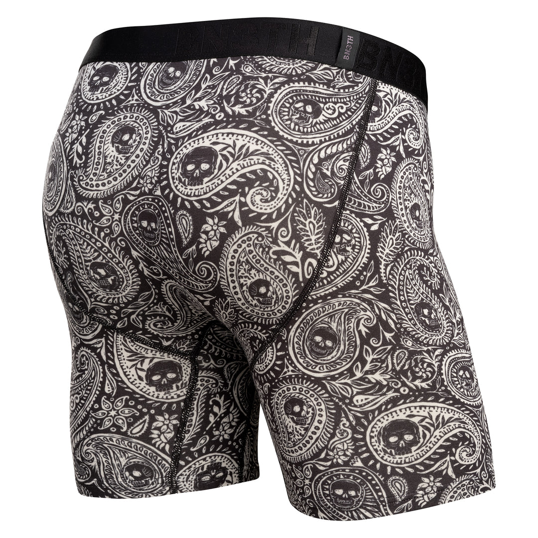 BN3TH Men's Classic Icon Boxer Brief Paisley Skulls Black
