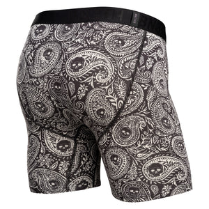 BN3TH Men's Classic Icon Boxer Brief Paisley Skulls Black
