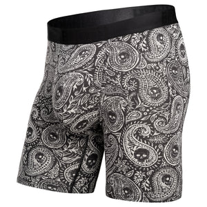 BN3TH Men's Classic Icon Boxer Brief Paisley Skulls Black
