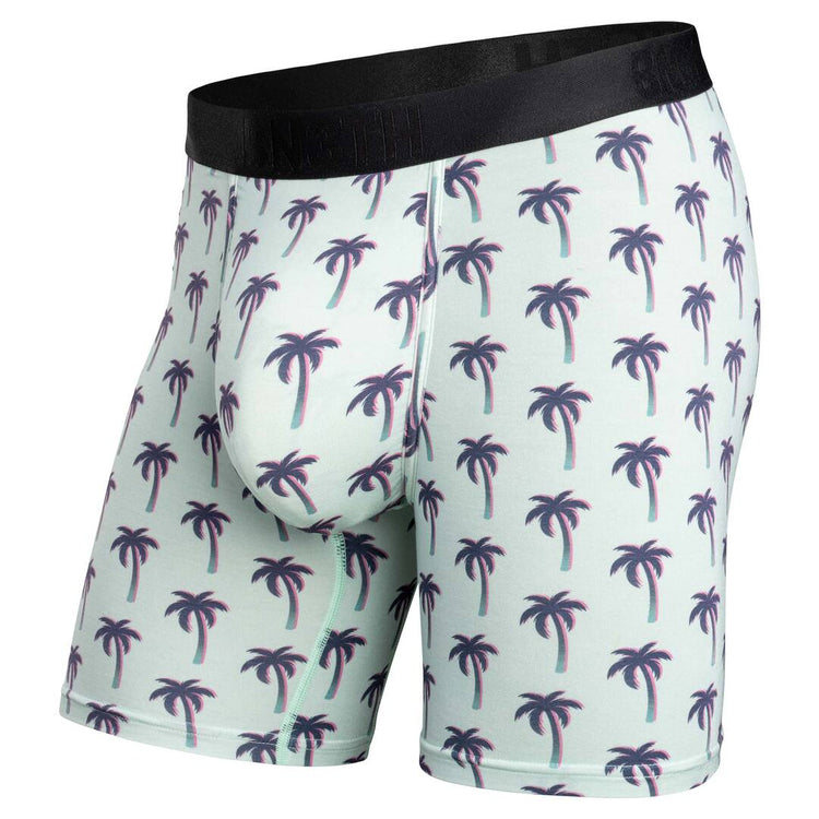 BN3TH Men's Classic Icon Boxer Brief Palm Glow Seaglass white