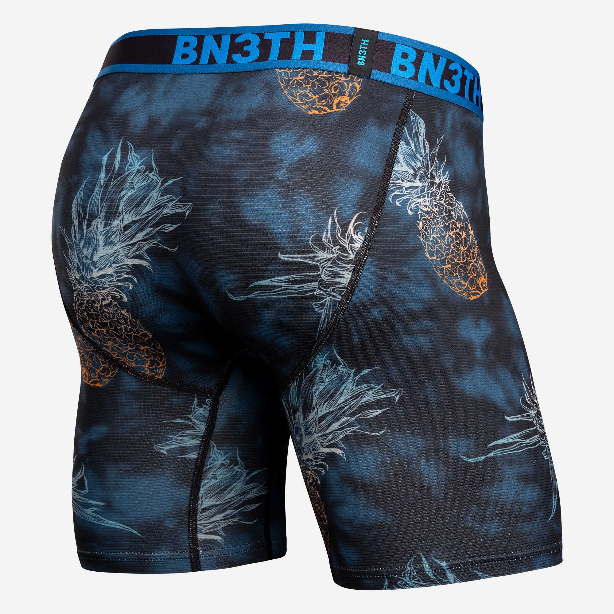 BN3TH Men's Flex Max Boxer Brief SMOKEY PALMS-BLUE LOLITE
