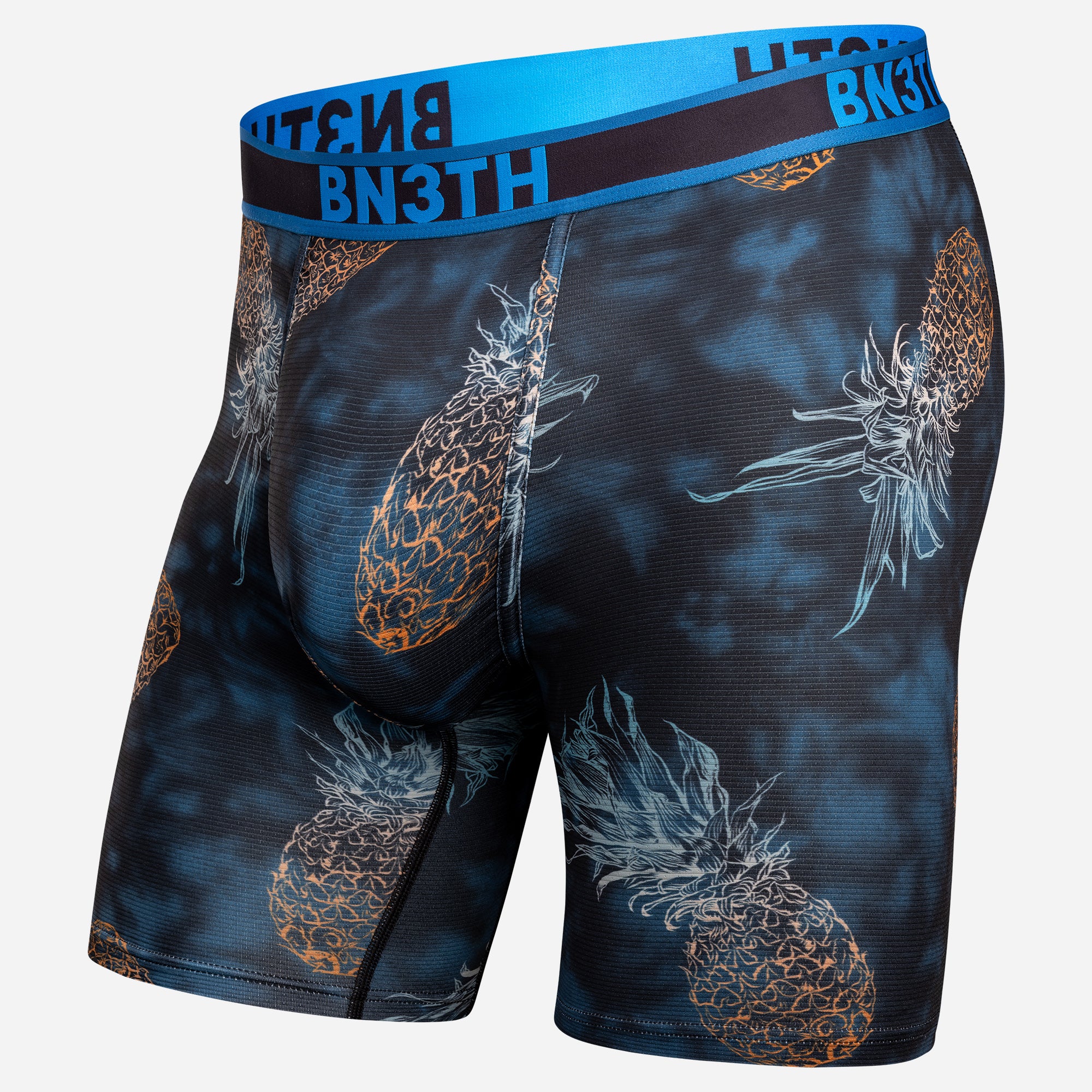 BN3TH Men's Flex Max Boxer Brief SMOKEY PALMS-BLUE LOLITE
