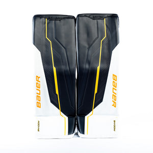 Bauer Senior Supreme Shadow USC Spec Hockey Goalie Pad White Black Sport Gold