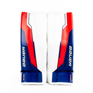 Bauer Senior Supreme Shadow USC Spec Hockey Goalie Pad White Royal Red