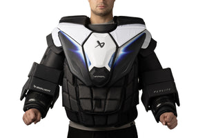 Bauer Senior Vapor Flylite Hockey Goalie Chest and Arm Protector black white
