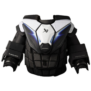 Bauer Senior Vapor Flylite Hockey Goalie Chest and Arm Protector black white