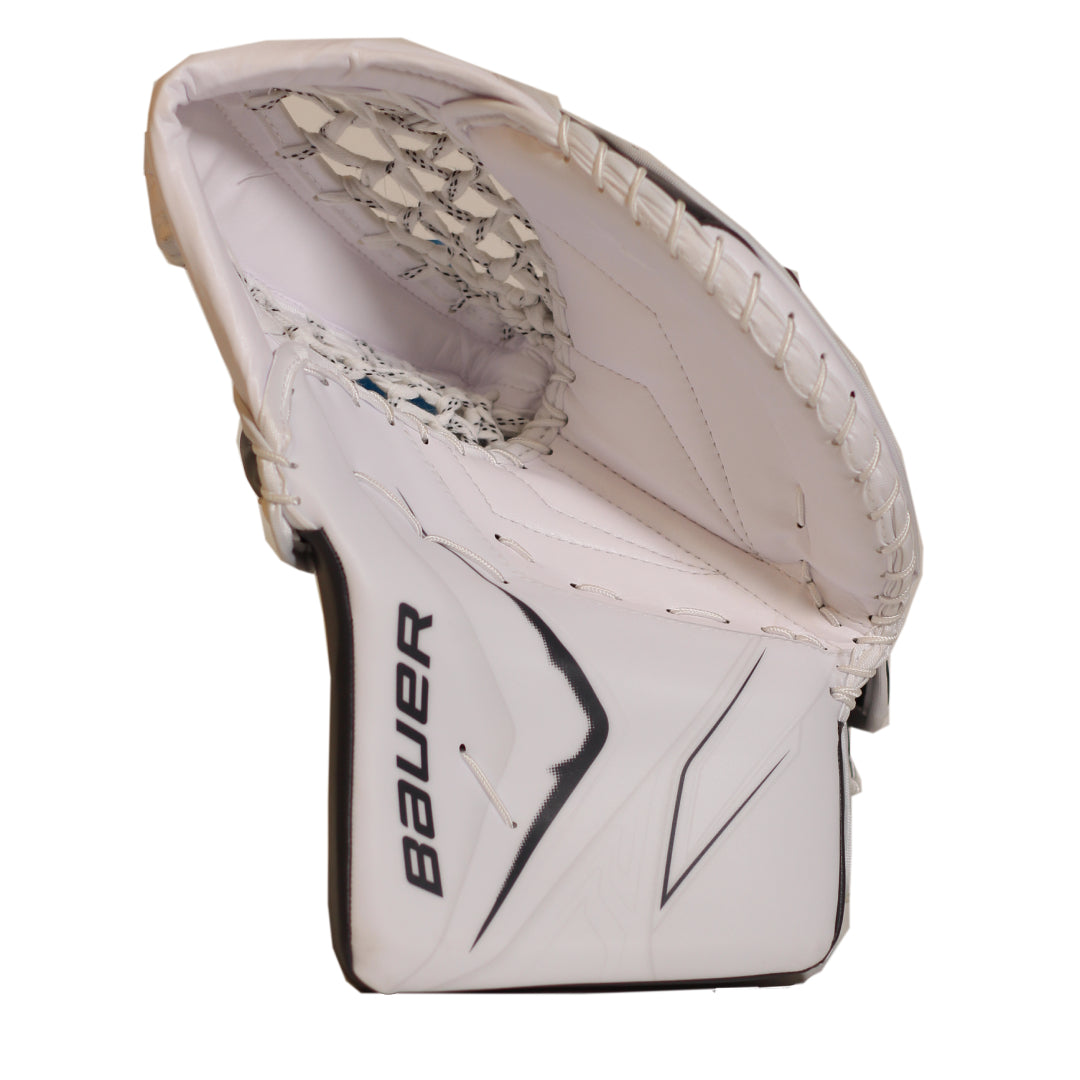 Bauer Senior Vapor Flylite USC Spec Hockey Goalie Trappe White Grey V90