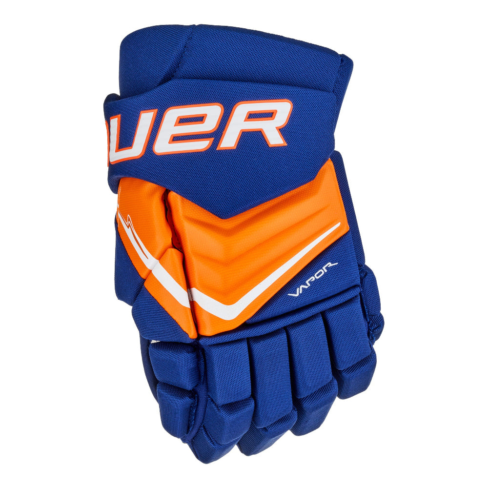 Bauer Senior Vapor Shift Pro Hockey Player Gloves Blue Orange