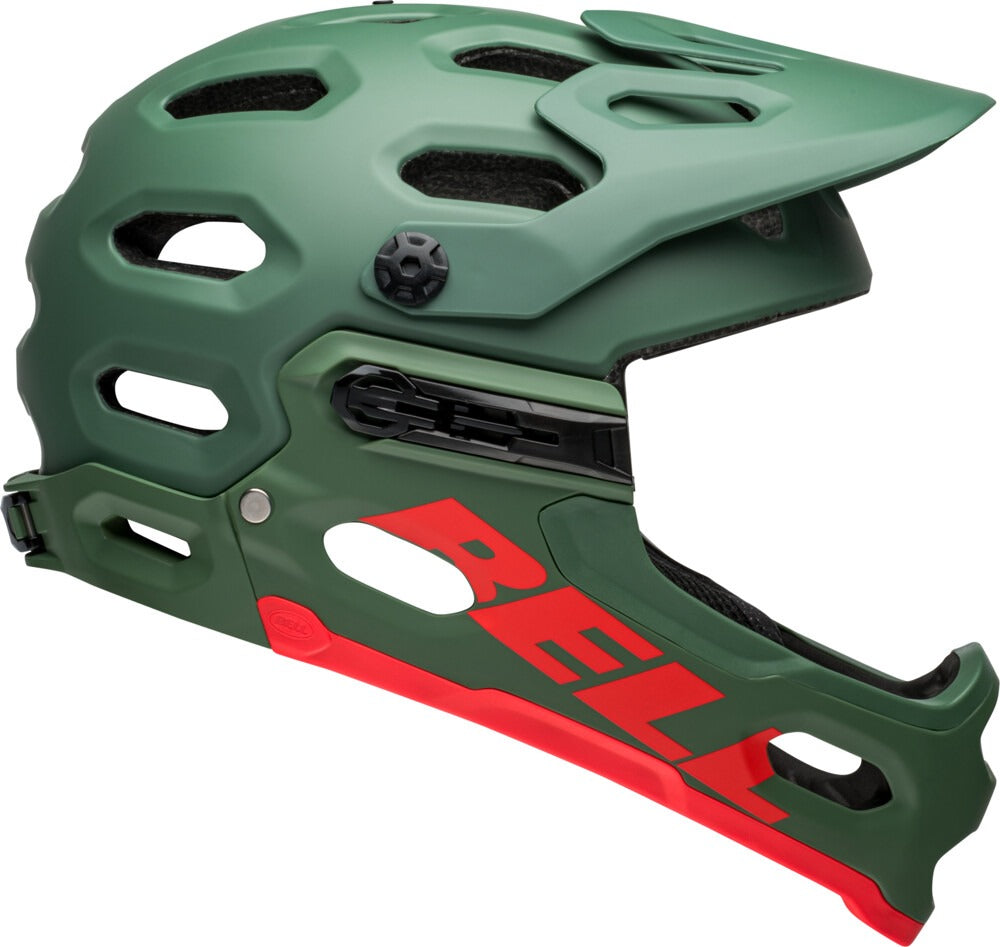Bell Super 3R MIPS Full Face Helmet Matte Dark Green Infrared