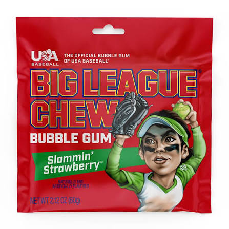 Big League Chew Gum 60g Strawberry
