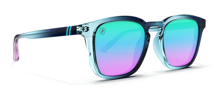Blenders Sydney Sunglasses Gloss Navy/Blue & Purple Mirrored Rain Dance