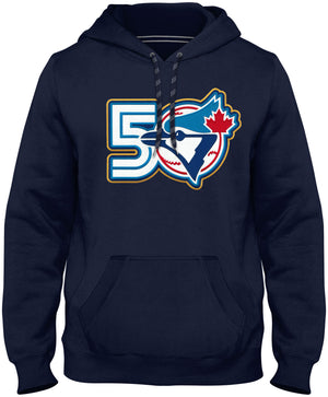 Bulletin Men's MLB Toronto Blue Jays 50th Anniversary Hoodie Navy
