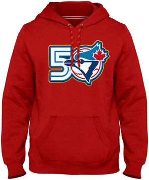 Bulletin Men's MLB Toronto Blue Jays 50th Anniversary Hoodie Red

