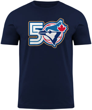 Bulletin Men's MLB Toronto Blue Jays 50th Anniversary T Shirt Navy

