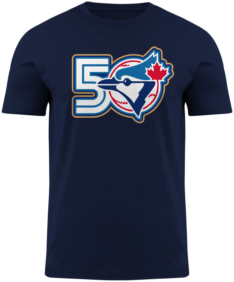 Bulletin Men's MLB Toronto Blue Jays 50th Anniversary T Shirt Navy
