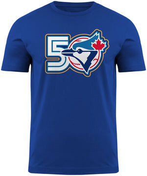 Bulletin Men's MLB Toronto Blue Jays 50th Anniversary T Shirt Royal
