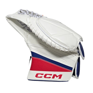 CCM Senior EFLEX 7 Pro Hockey Goalie Trapper White Red Royal