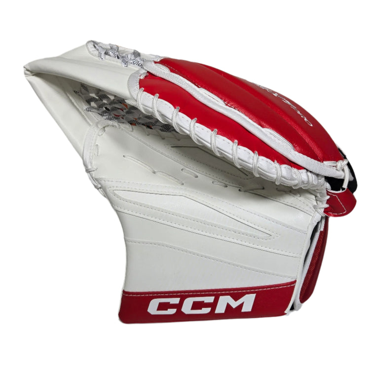 CCM Senior EFLEX 7 Pro Hockey Goalie Trapper White Red