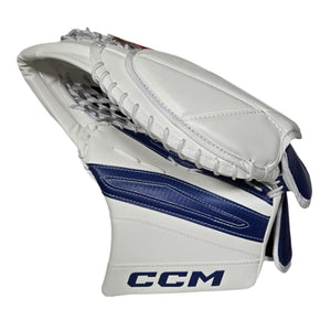CCM Senior EFLEX 7 Pro Hockey Goalie Trapper White Royal