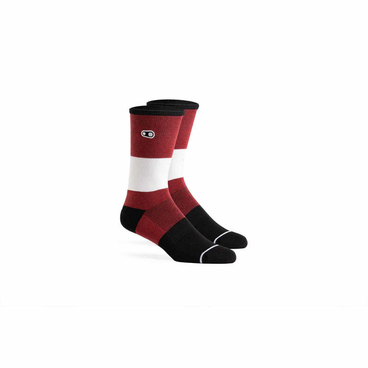 Crankbrothers Icon Trail Casual 9" Bike Sock Red Black White