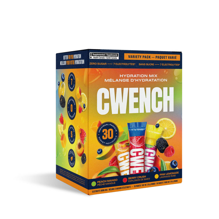 Cwench Sports Hydration Mix (30 Serving) Tropical Variety Pack