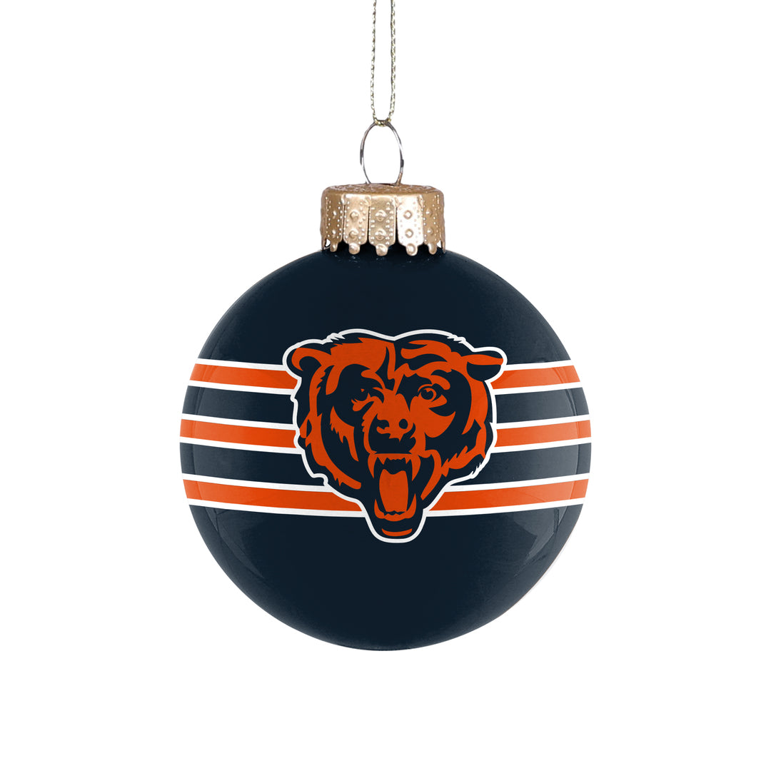 FOCO NFL Chicago Bears Glass Ball Ornament