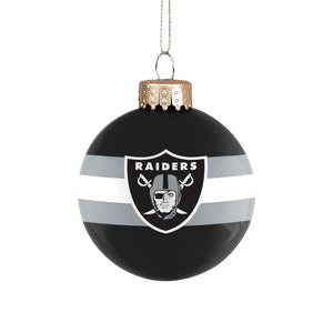 FOCO NFL Las Vegas Raiders Glass Ball Ornament