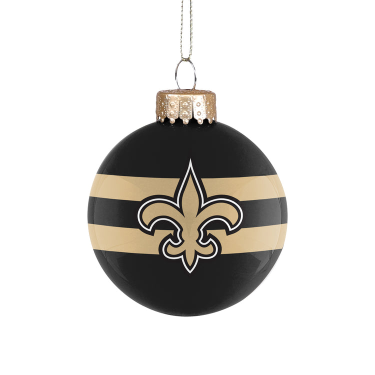 FOCO NFL New Orleans Saints Glass Ball Ornament