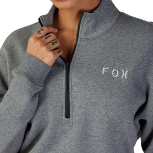 FOX Women's Magnetic 1/4 Zip Fleece Heather Graphite
