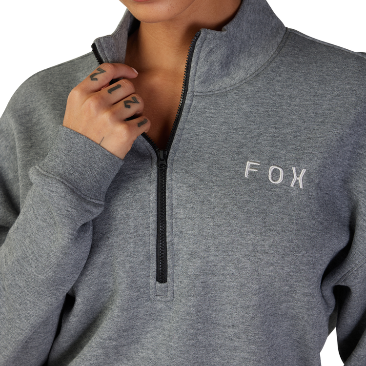 FOX Women's Magnetic 1/4 Zip Fleece Heather Graphite