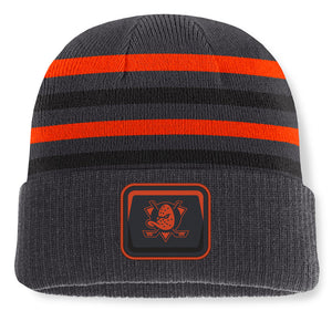 Fanatics Men's NHL Anaheim Ducks 2026 Nightlife Knurly Cuffed Pom Knit Toque