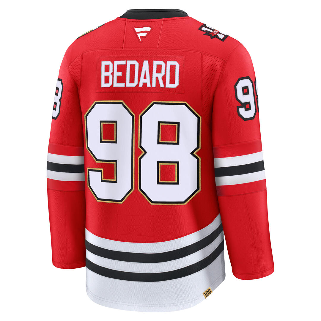 Fanatics Men's NHL Chicago Blackhawks Connor Bedard Premium 100 Years Jersey