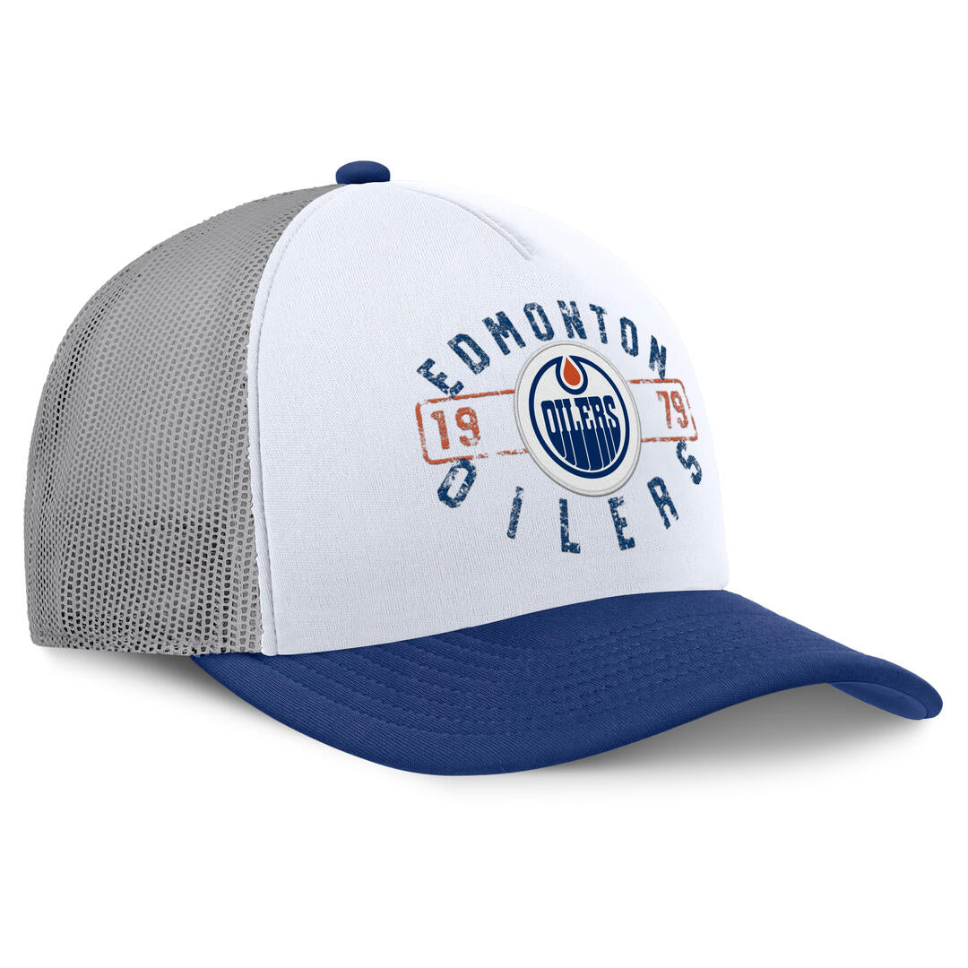 Fanatics Men's NHL Edmonton Oilers 2025 Division Pinch Panel A-Frame ALT Cap
