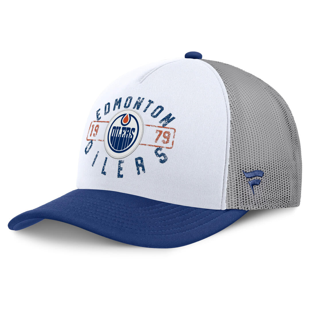 Fanatics Men's NHL Edmonton Oilers 2025 Division Pinch Panel A-Frame ALT Cap
