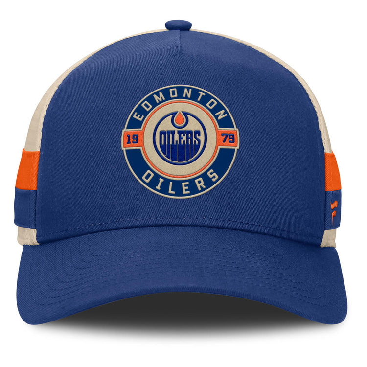 Fanatics Men's NHL Edmonton Oilers 2025 Prestige 5 Panel A-Frame ALT Cap
