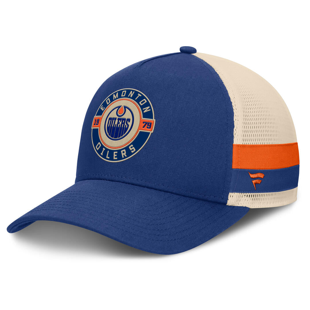 Fanatics Men's NHL Edmonton Oilers 2025 Prestige 5 Panel A-Frame ALT Cap

