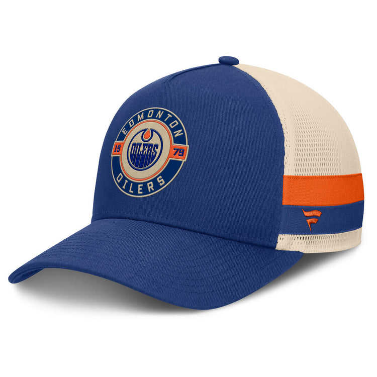 Fanatics Men's NHL Edmonton Oilers 2025 Prestige 5 Panel A-Frame ALT Cap
