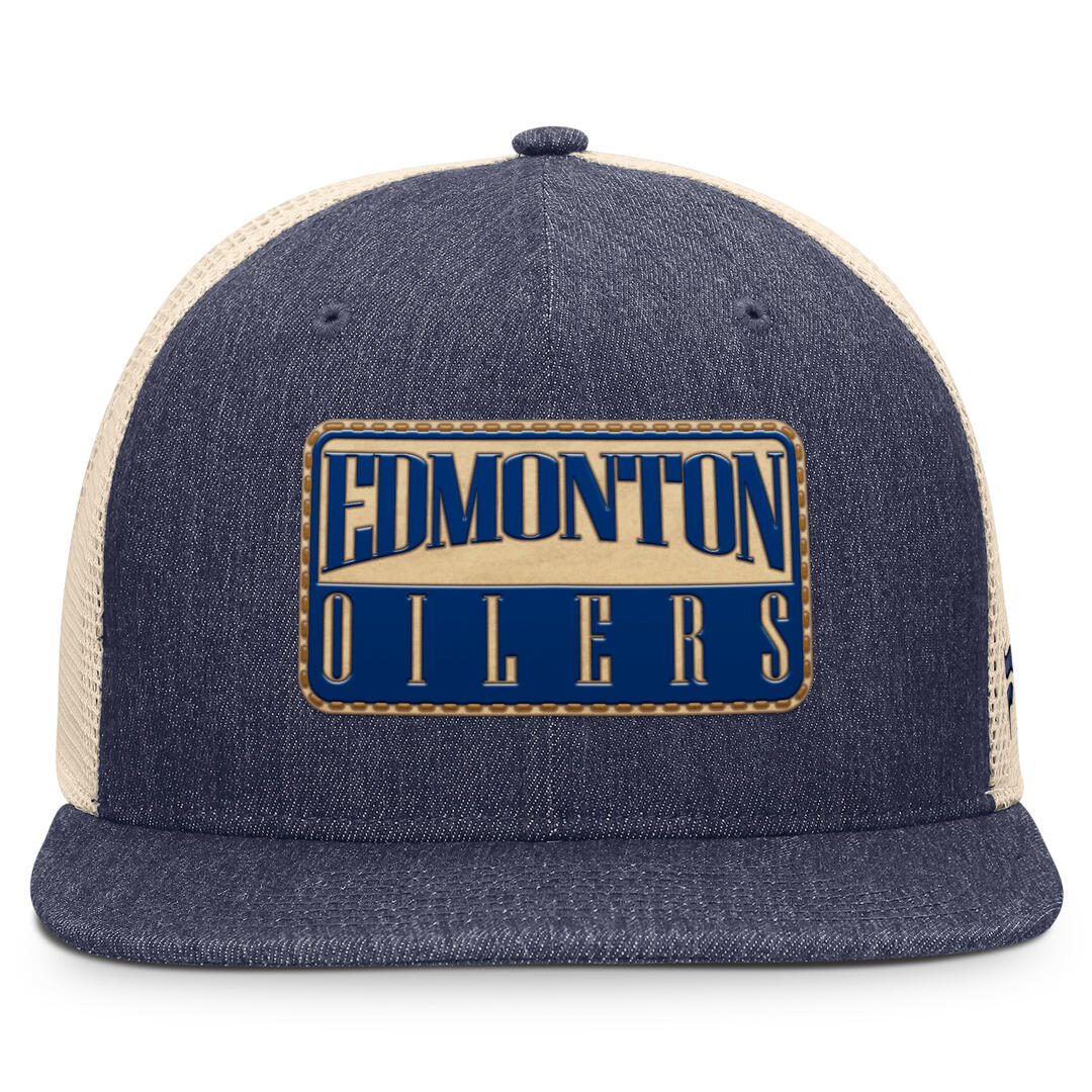Fanatics Men's NHL Edmonton Oilers 2025 Stockman Flatbrim Snapback Hat