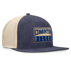 Fanatics Men's NHL Edmonton Oilers 2025 Stockman Flatbrim Snapback Hat