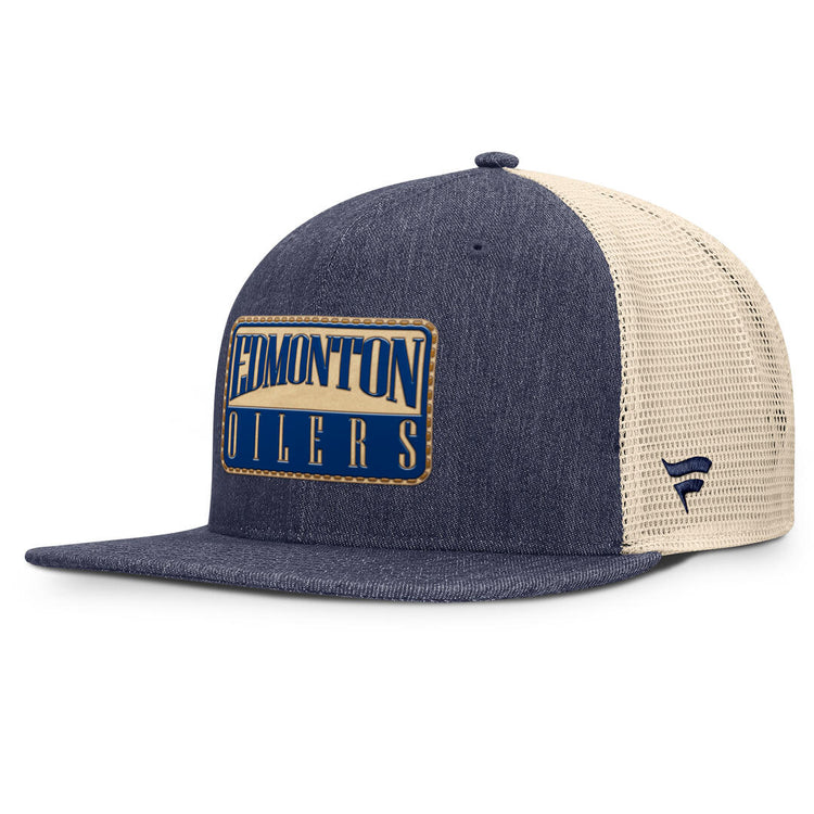 Fanatics Men's NHL Edmonton Oilers 2025 Stockman Flatbrim Snapback Hat