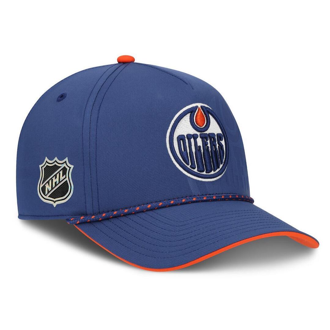 Fanatics Men's NHL Edmonton Oilers Adjustable Draft Hat 2026 Blue/Orange