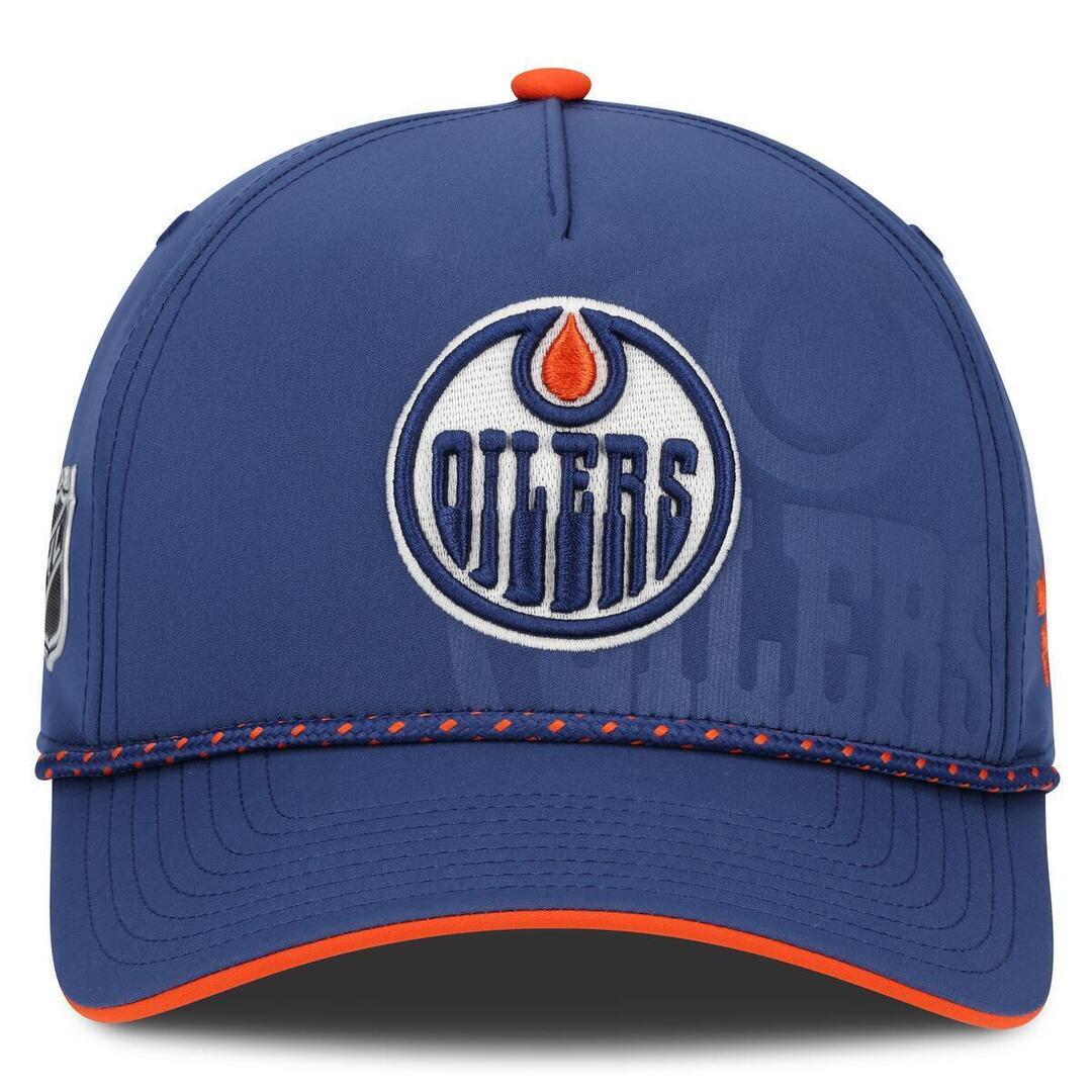 Fanatics Men's NHL Edmonton Oilers Adjustable Draft Hat 2026 Blue/Orange