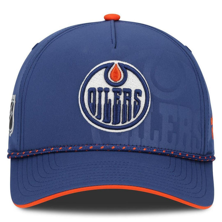 Fanatics Men's NHL Edmonton Oilers Adjustable Draft Hat 2026 Blue/Orange