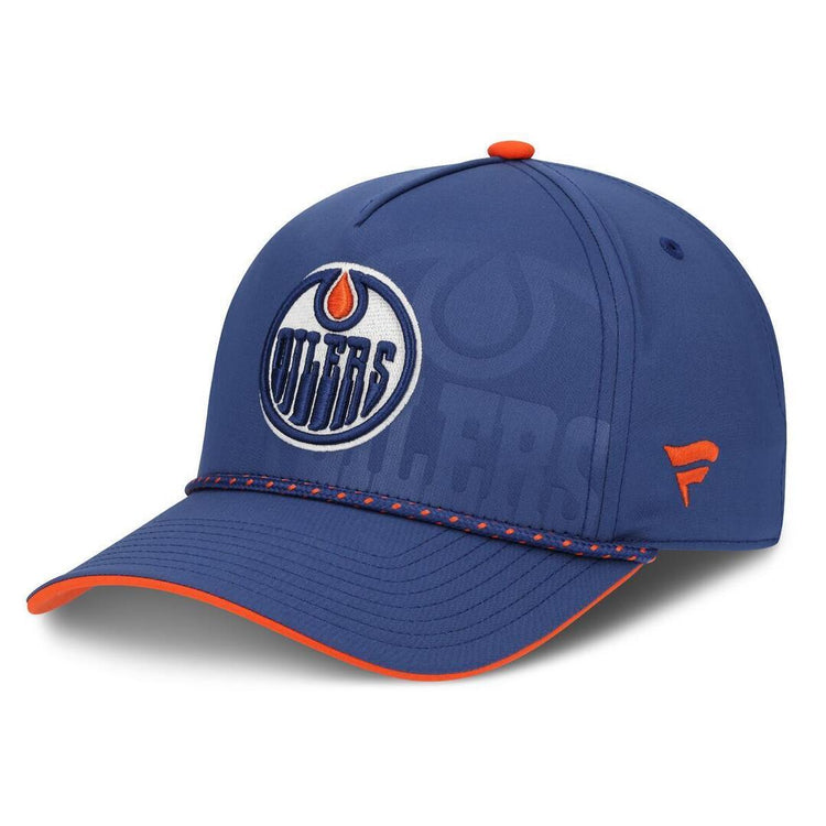 Fanatics Men's NHL Edmonton Oilers Adjustable Draft Hat 2026 Blue/Orange