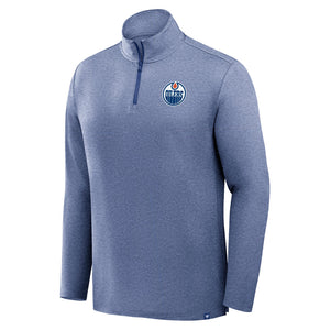 Fanatics Men's NHL Edmonton Oilers 2026 Clutch Poly Quarter-Zip Long Sleeve