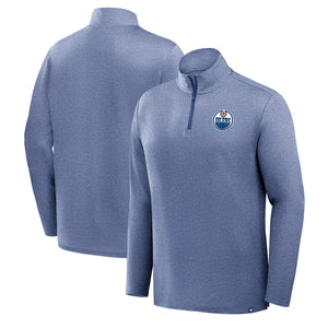 Fanatics Men's NHL Edmonton Oilers 2026 Clutch Poly Quarter-Zip Long Sleeve